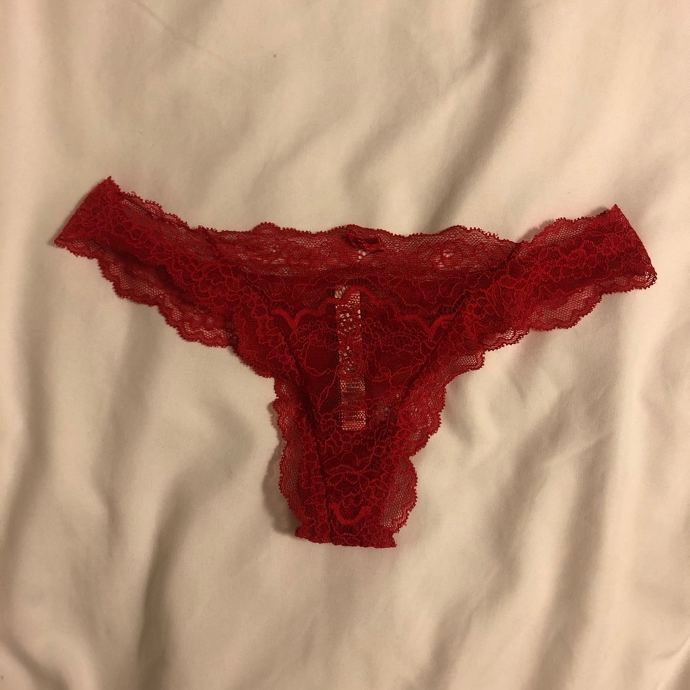 Red Lace Victoria Secret Thong